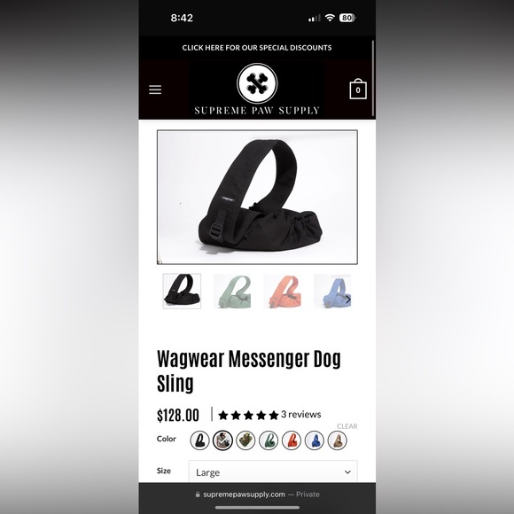 Dog sling bag - Picture 2 of 3